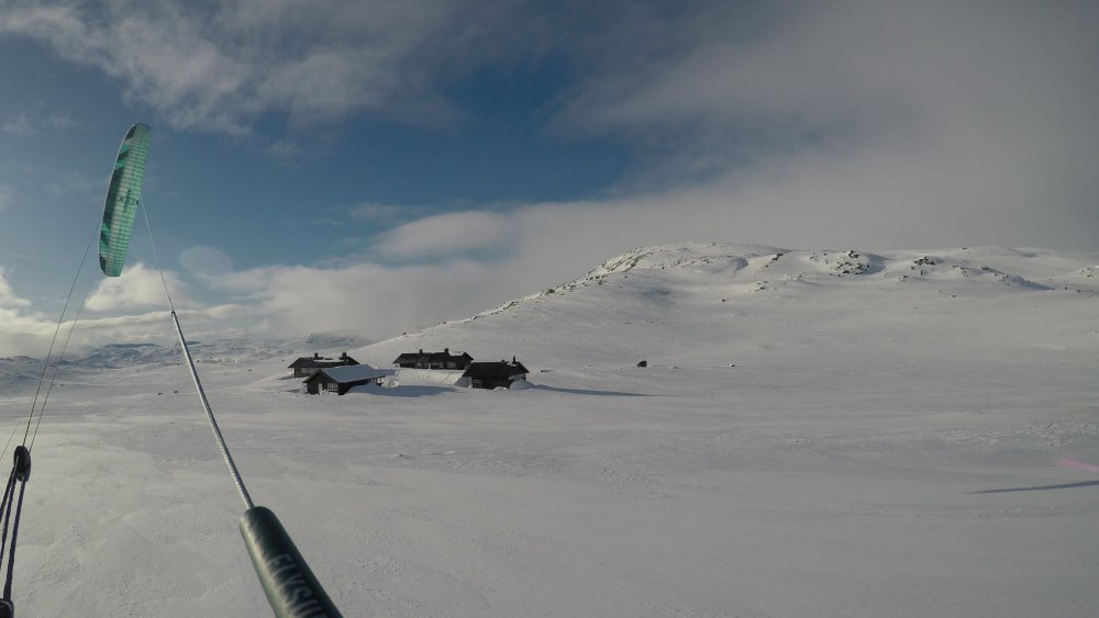 Snowwkite v Norsku s kitem Flysurfer Sonic4