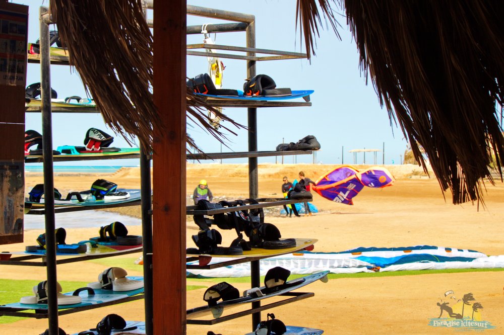 Paradise KiteSurf Red Sea Egypt - board stand