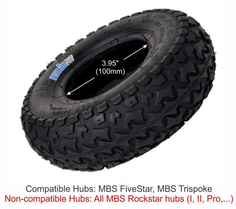 MBS T2 Tyre 9" - black (1pc)