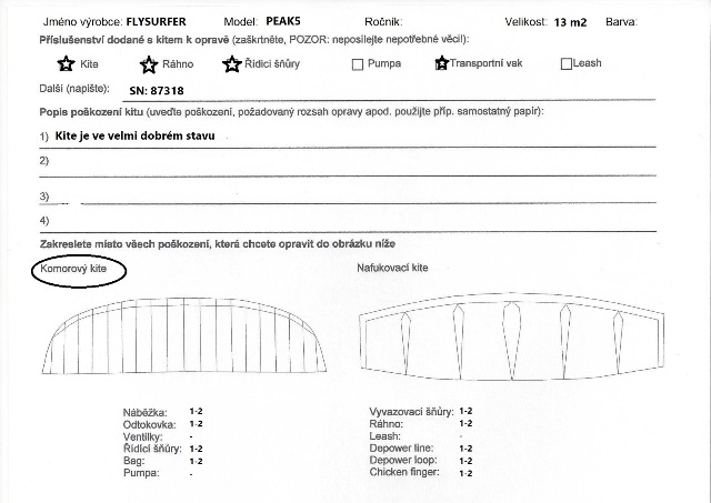 Kite FLYSURFER PEAK5 13m complete