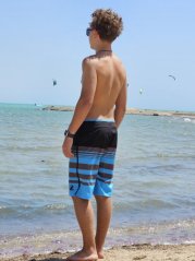 BoardShorts BejkRoll - modrá/černá
