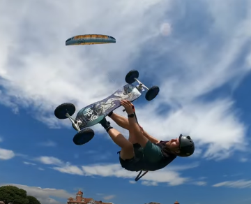 No wind landkiting - video