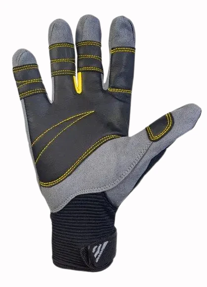Letné rukavice GUL Code Zero Full Finger GL1239 - čierne/žlté - Veľkosť: S
