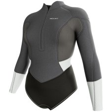 Dámsky neoprén 2/2 mm PROLIMIT Shorty Front V-Zip - Grey/Silver