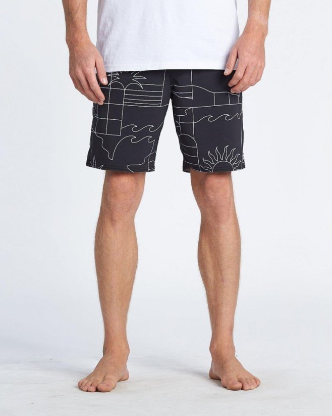 Boardshorts BILLABONG Sundays Lo Tides - čierne