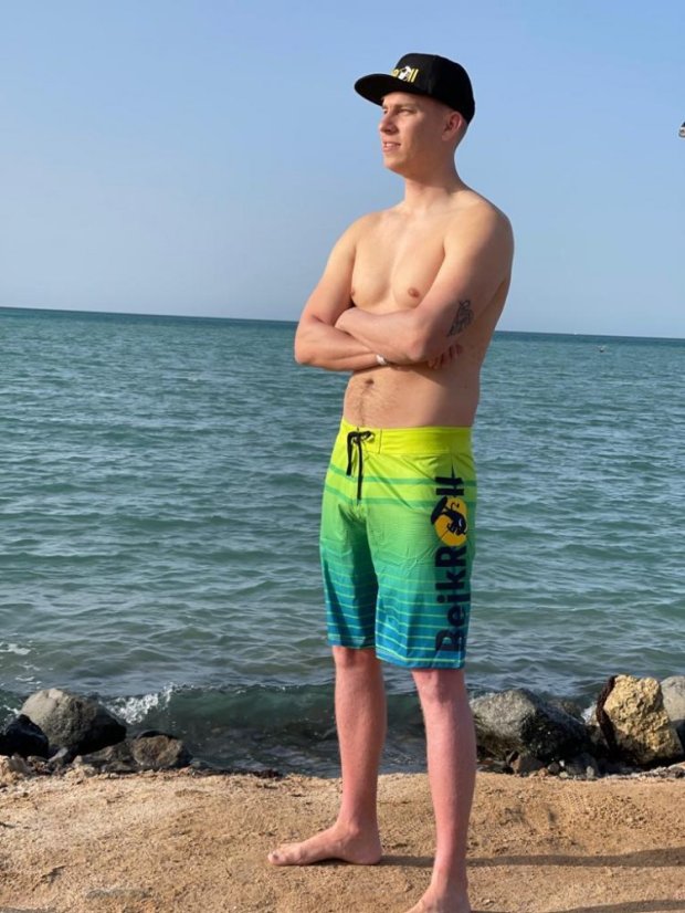 Boardshorts BejkRoll - zeleno/žluté - Velikost: 30