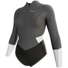 Dámský neoprén 2/2 mm PROLIMIT Shorty Front V-Zip - Grey/Silver