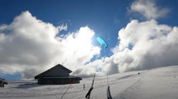 Snowkite freeride ve Francii