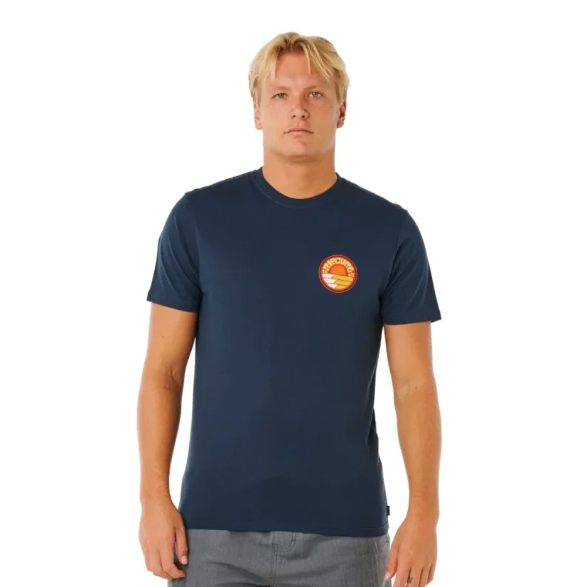 T-shirt RIP CURL Pacific Rinse Stacked Tee - Dark Navy