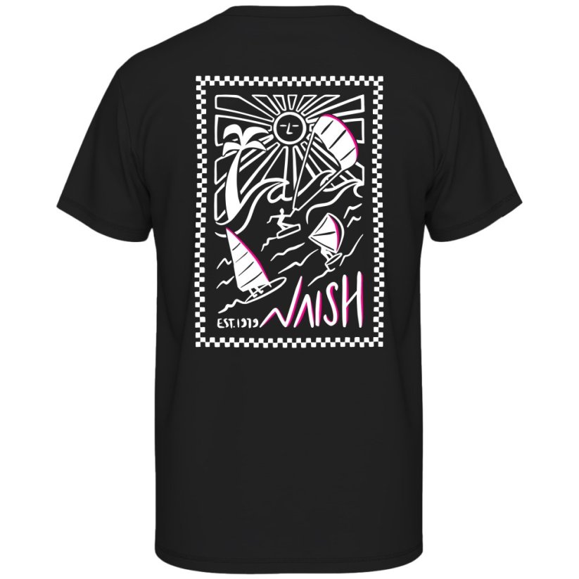 Tričko NAISH Loose Fit Wave Riders - Black