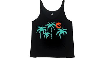 Dámske tielko NAISH Slouchy Palm - čierne