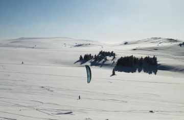 Snowkiting jaký chceš v Bulharsku na Vitoshi