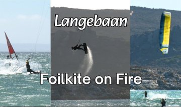 Langebaan, Foil Kite on Fire - video