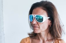 Sunglasses OCEAN MAUI White / revo blue lens