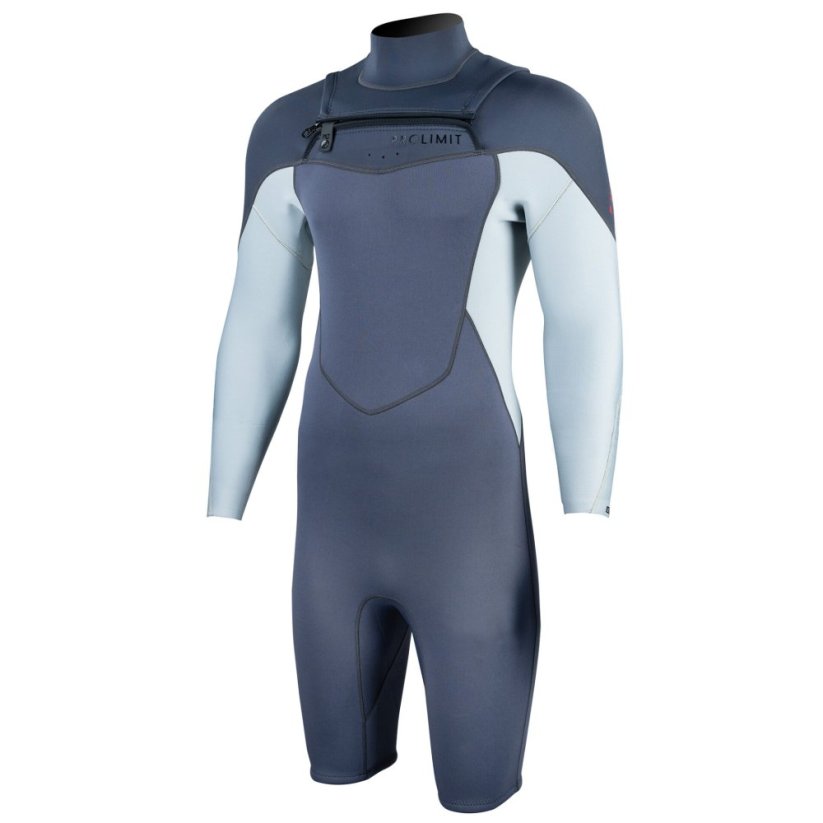 PROLIMIT Shorty Fusion FZ FL wetsuit 2/2mm - Blue Silver