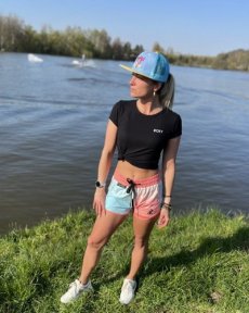 BejkRoll women's boardshorts - orange / blue