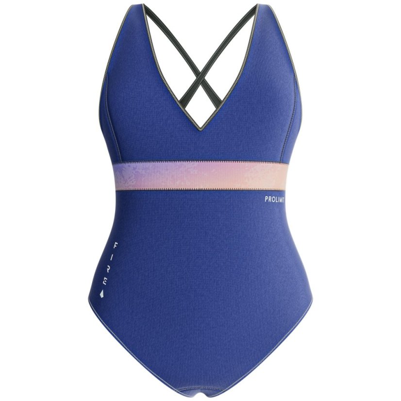 Women's neoprene swimsuit 2mm PROLIMIT Fire Swimsuit - Blue/Peach