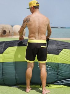 BoardShorts BejkRoll Outline 3/4 - žltá//čierna