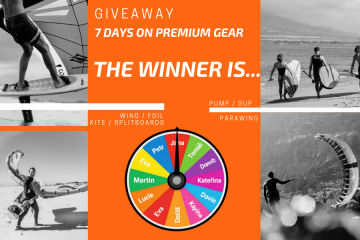 Results of the raffle for 7 days of premium equipment rental.