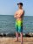 Boardshorts BejkRoll - green/yellow