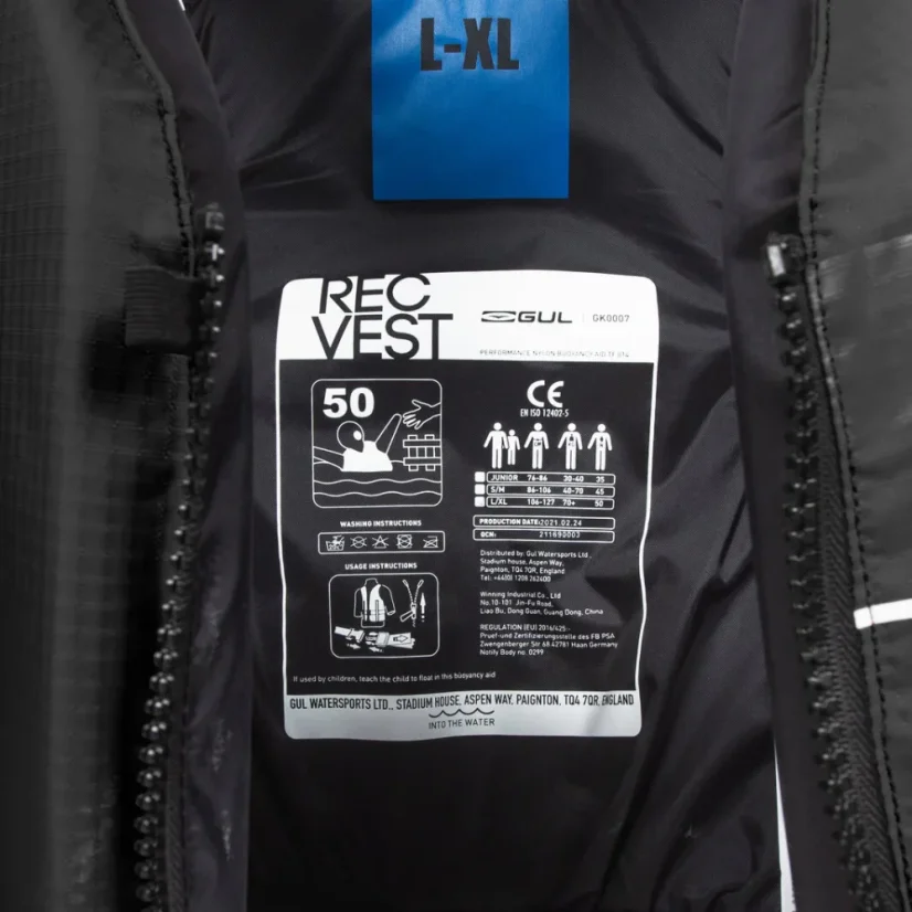 Life buoyancy jacket GUL Recreation Vest - black