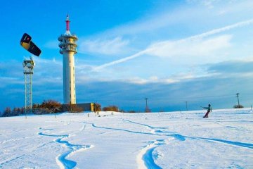 Veselský kopec - snowkiting spot severní Morava