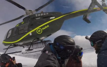 Helikite - Snowkiting na hřebenech