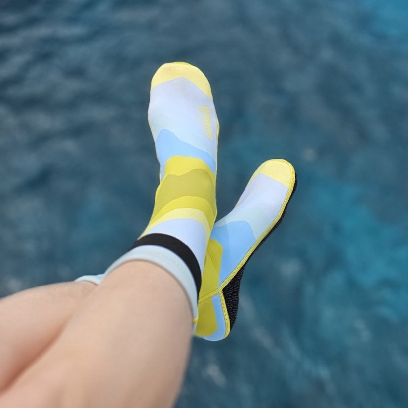 Neoprenové ponožky 3 mm BejkRoll SCR - yellow / blue