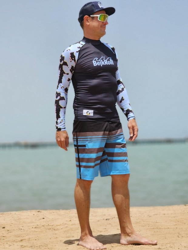 BoardShorts BejkRoll - modrá/černá