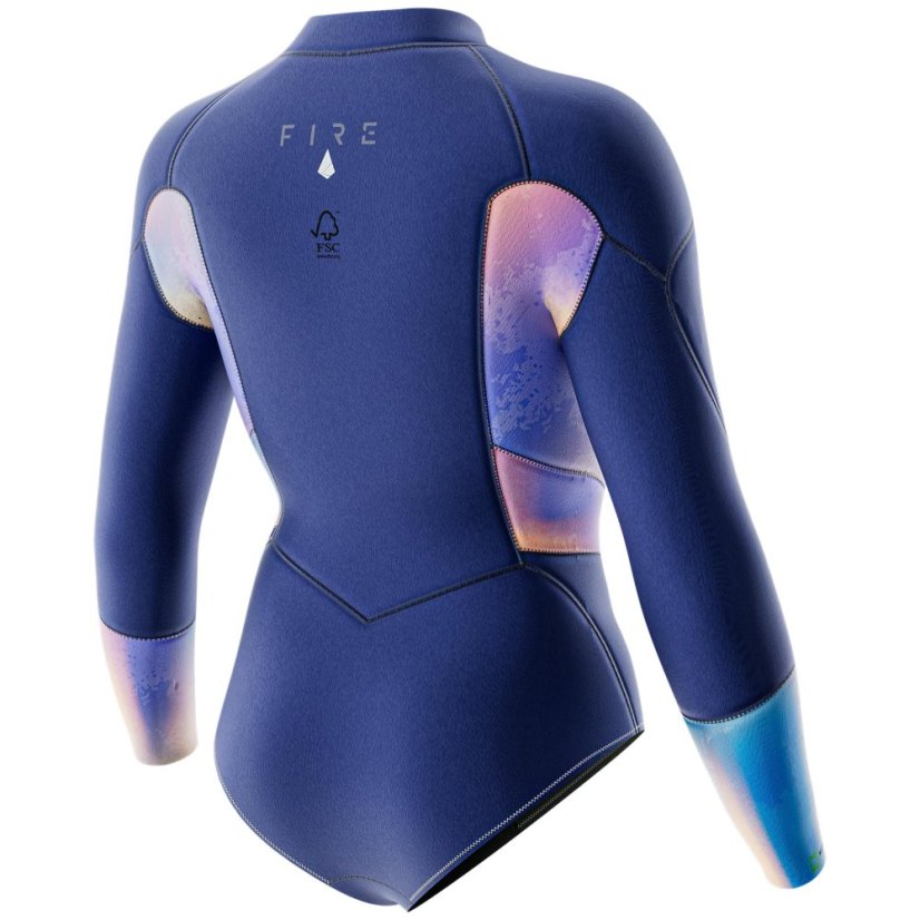 PROLIMIT Shorty Fire 2/2 mm V-Zip Women's Wetsuit - Blue/Peach