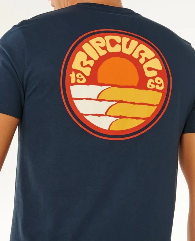 T-shirt RIP CURL Pacific Rinse Stacked Tee - Dark Navy