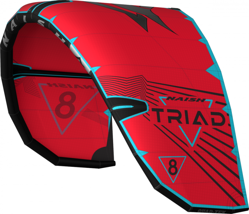 Kite 2023 NAISH Triad - Veľkosť kitu: 8m, Farba: Červená
