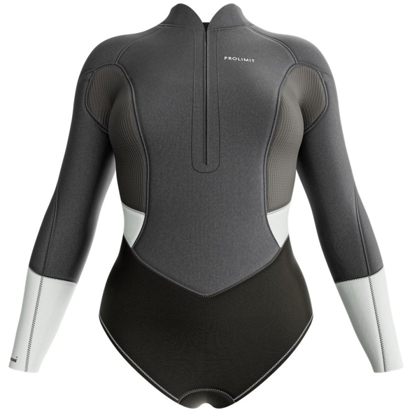 Dámský neoprén 2/2 mm PROLIMIT Shorty Front V-Zip - Grey/Silver - Dámská Velikost: L
