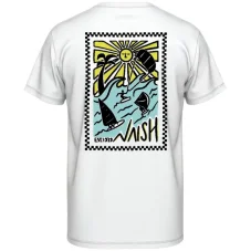 Tričko NAISH Loose Fit Wave Riders - bílé