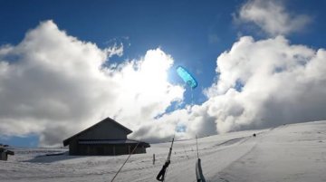 Snowkite freeride ve Francii