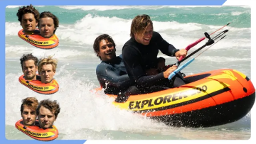 SpaceX kitesurfing boat race