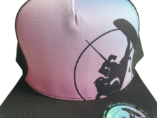 Kšiltovka BejkRoll Snap Trucker kulaté logo - růžová/černá