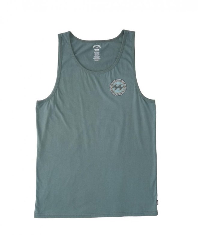 BILLABONG Crayon Wave Tank Top - Duck Green