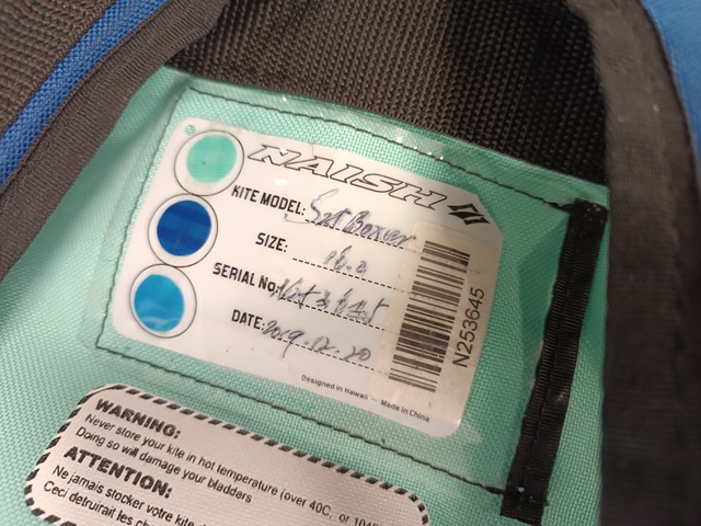 Kite NAISH S25 Boxer 16m only