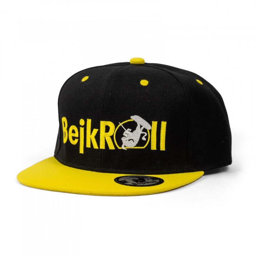 Kšiltovka BejkRoll Yupoong SnapBack rovné logo - žlutá