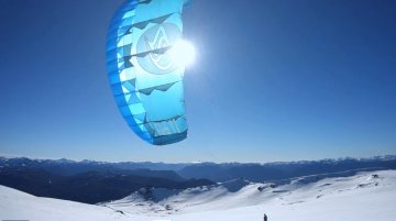 Flying over Patagonia - snowkite film
