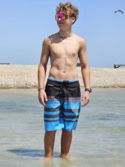 BoardShorts BejkRoll - modrá/černá