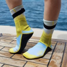 Neoprene Socks 3mm BejkRoll SCR - yellow / blue