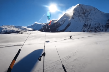 When Snow Flies - snowkite video