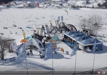 snowkite závody na italském Reschensee 2020