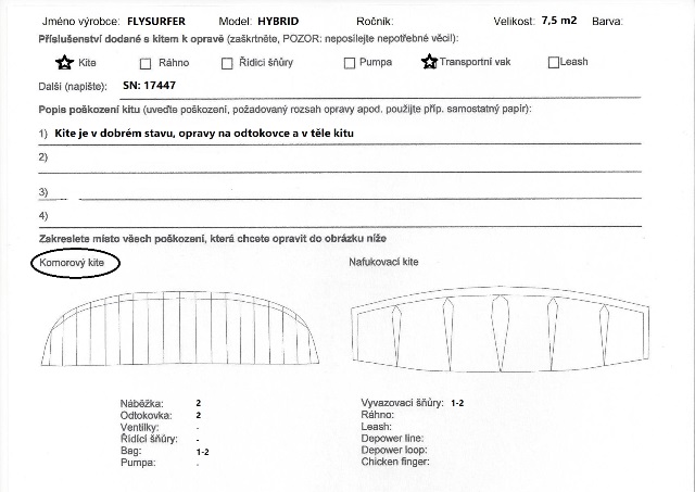 Kite FLYSURFER Hybrid 7,5m only