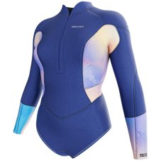 PROLIMIT Shorty Fire 2/2 mm V-Zip Women's Wetsuit - Blue/Peach