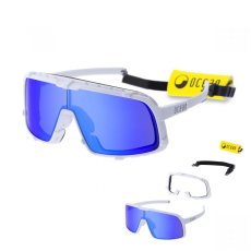 Sunglasses OCEAN Leucate - white / blue revo lens