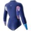 PROLIMIT Shorty Fire 2/2 mm V-Zip Women's Wetsuit - Blue/Peach