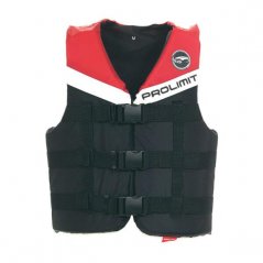 Floating Jacket PROLIMIT Ski Vest Nylon 3-Buckle - black/red